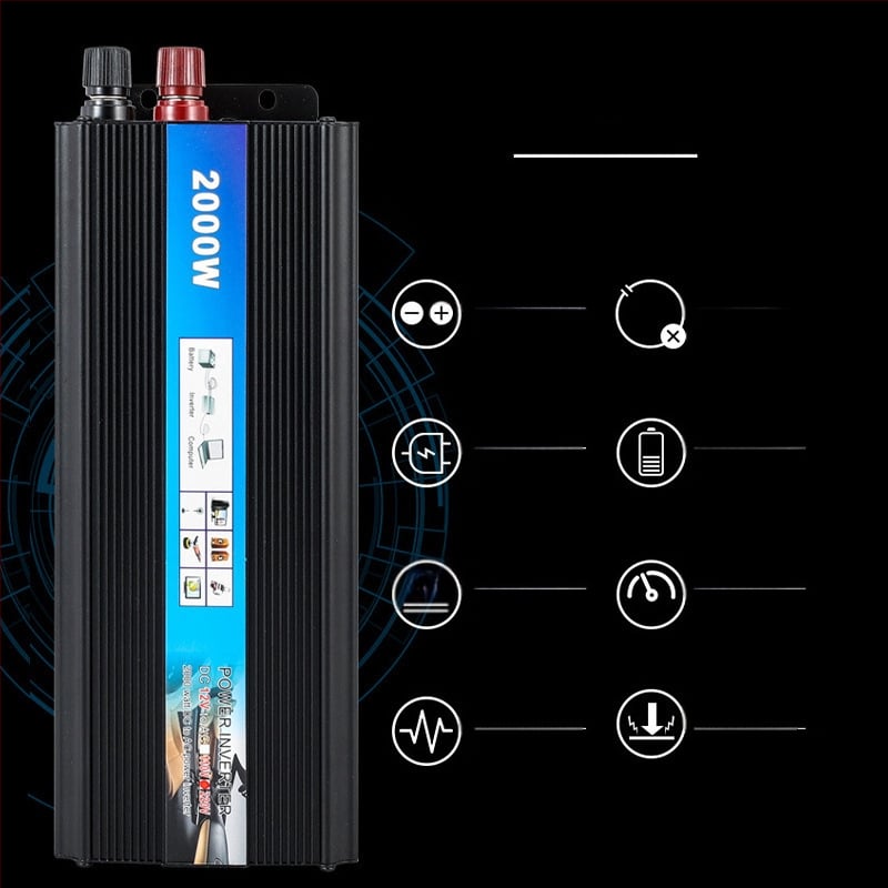 Keithia DC-AC μετατροπέας αυτοκινήτου 12V/24V/48V/60V σε 220V, 500W/1000W/2000W