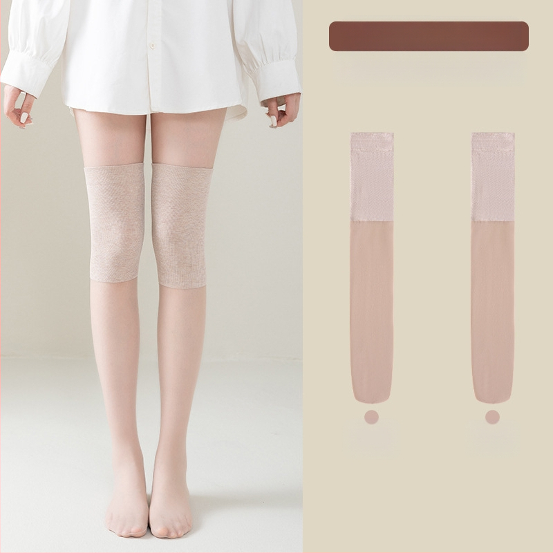 Γυναικείες κάλτσες μέχρι το γόνατο από νάιλον, λεπτές, 15D, με αντιολισθητική σιλικόνη, αντιτριβή
