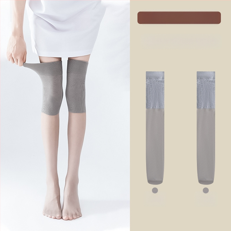 Γυναικείες κάλτσες μέχρι το γόνατο από νάιλον, λεπτές, 15D, με αντιολισθητική σιλικόνη, αντιτριβή