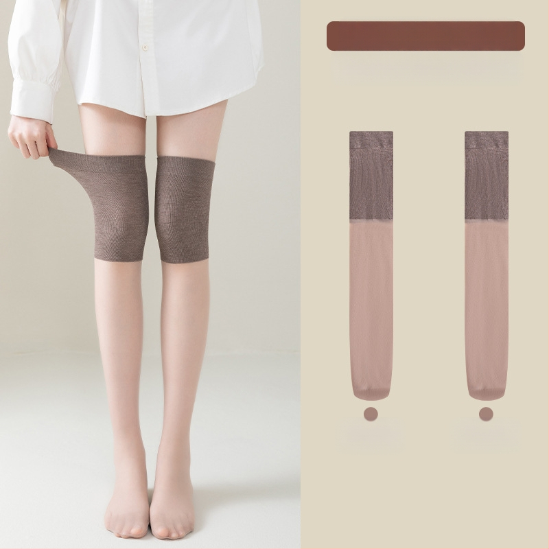 Γυναικείες κάλτσες μέχρι το γόνατο από νάιλον, λεπτές, 15D, με αντιολισθητική σιλικόνη, αντιτριβή