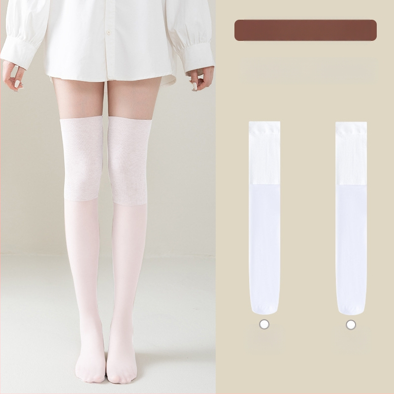 Γυναικείες κάλτσες μέχρι το γόνατο από νάιλον, λεπτές, 15D, με αντιολισθητική σιλικόνη, αντιτριβή