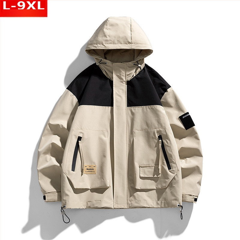 Ζακέτα με κουκούλα σε στιλ Hong Kong, φαρδιά γραμμή, φερμουάρ εμπρός, πολυεστερικό ύφασμα, επένδυση πολυεστέρα, κατάλληλη για Άνοιξη-Φθινόπωρο