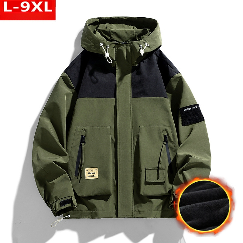 Ζακέτα με κουκούλα σε στιλ Hong Kong, φαρδιά γραμμή, φερμουάρ εμπρός, πολυεστερικό ύφασμα, επένδυση πολυεστέρα, κατάλληλη για Άνοιξη-Φθινόπωρο