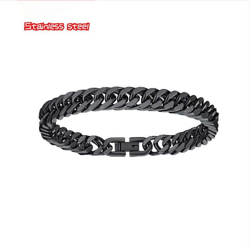 Ανδρικό βραχιόλι από τιτάνιο ατσάλι, γυαλισμένη επιφάνεια, ασυνήθιστο σχήμα, διάθεση άνοιξη 2025.