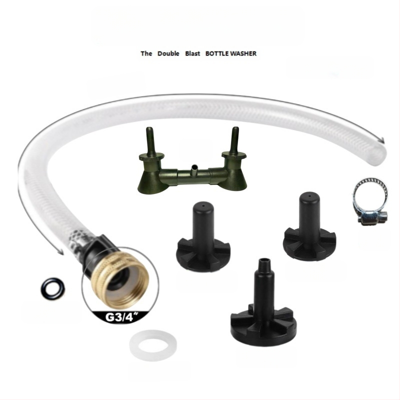 Rankinis butelių plovimo įrenginys East Hall Laurel Double Blast mažo burnos skersmens buteliams