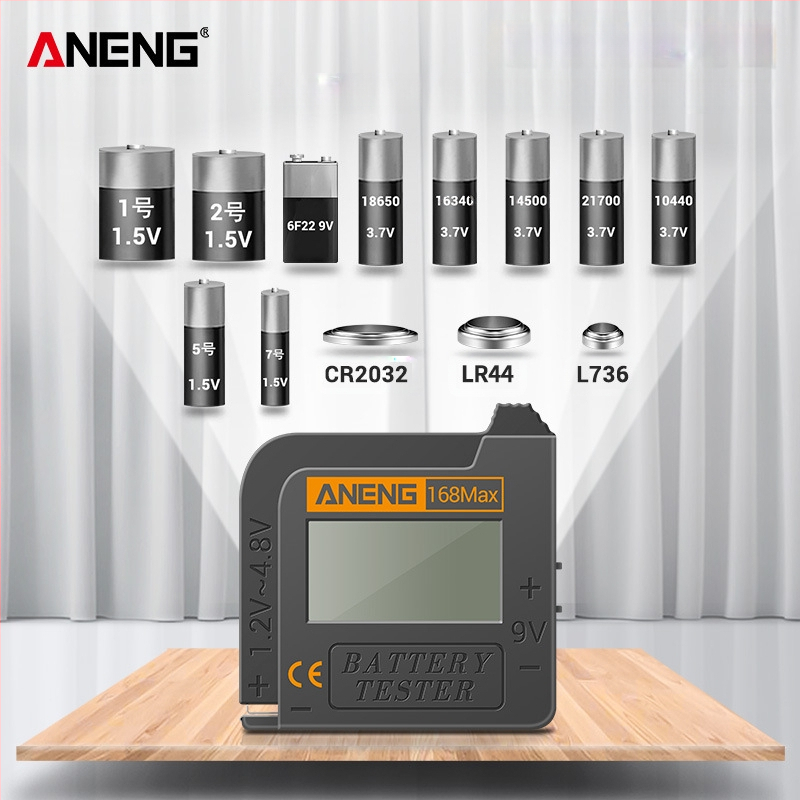 ANENG akkumulátor-tesztelő digitális kijelzővel, akkumulátor kapacitás‑teszt, többfunkciós elektromos teszter, Guangdong eredet