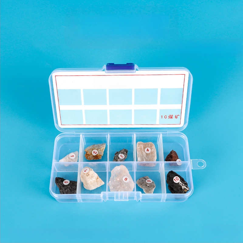 Rinkinys akmenų, rūdų ir mineralų pavyzdžiams pradinėms pamokoms