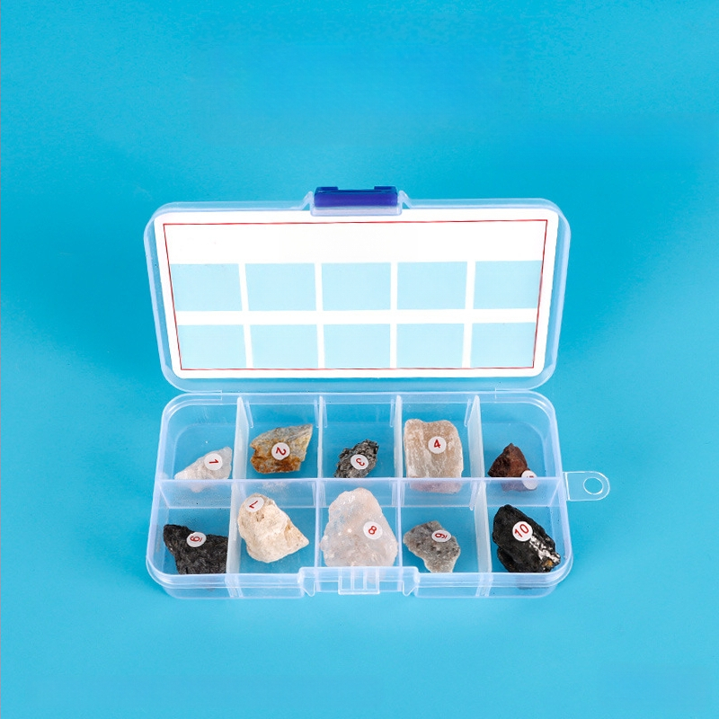 Rinkinys akmenų, rūdų ir mineralų pavyzdžiams pradinėms pamokoms