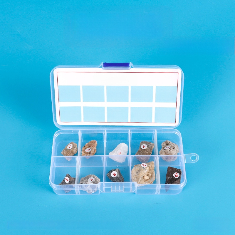 Rinkinys akmenų, rūdų ir mineralų pavyzdžiams pradinėms pamokoms