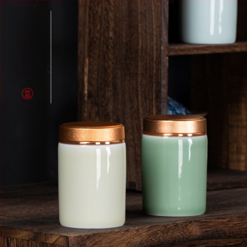 Keramička posuda za čaj s Celadon završetkom i poklopcem od legure, otporna na vlagu, mogućnost ispisa logotipa