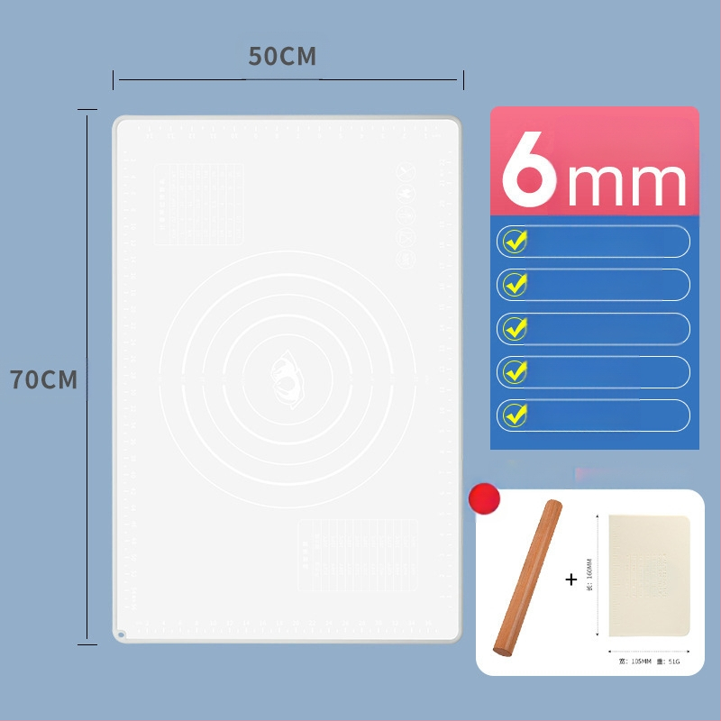 Seminex Silikona Mīklas Virsma – Pārtikas Kvalitāte, Bieza, Neklejoša, Ar Mērošanas Skalu un Logo Personalizācijas Iespēja