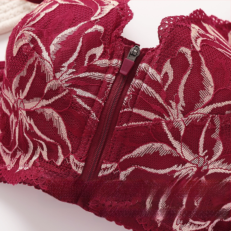 Σουτιέν με μπροστινό κλείσιμο για γυναίκες με μικρό στήθος, push-up, 3/4 cup, λεπτός διαμορφωμένος κύπελλος, βαμβακερό ύφασμα, σταθερές διπλές τιράντες