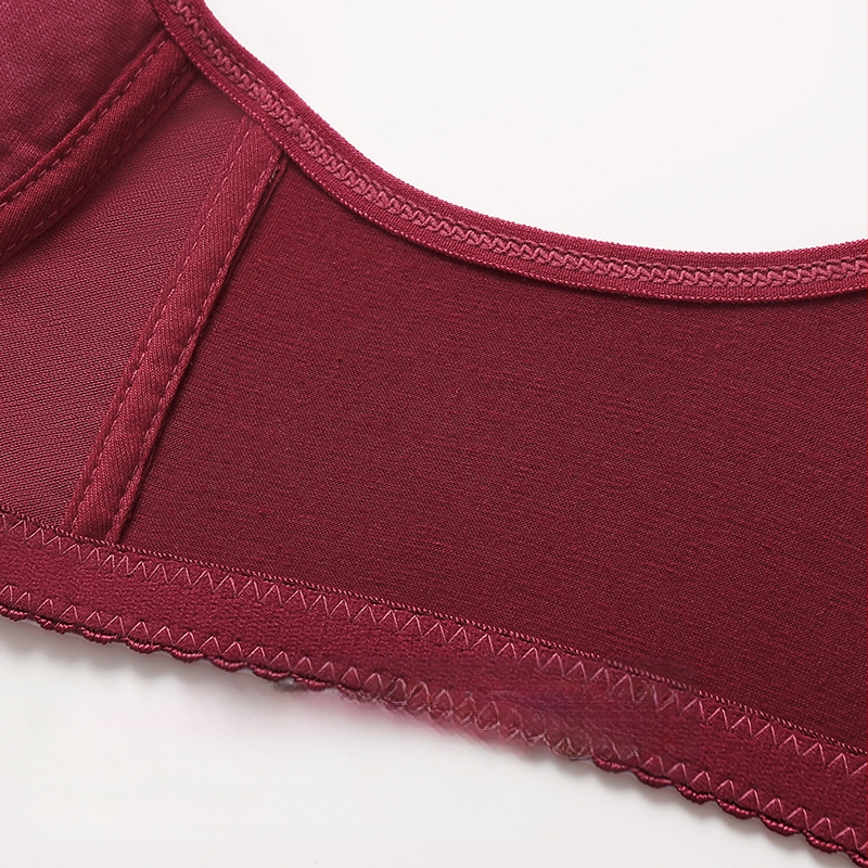 Σουτιέν με μπροστινό κλείσιμο για γυναίκες με μικρό στήθος, push-up, 3/4 cup, λεπτός διαμορφωμένος κύπελλος, βαμβακερό ύφασμα, σταθερές διπλές τιράντες