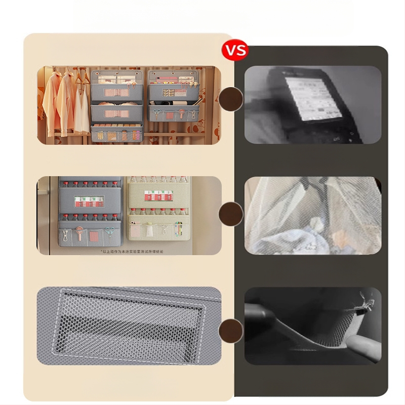 Organizator de lenjerie și șosete, montat pe perete — material Oxford, model SND4004, design tridimensional pe perete