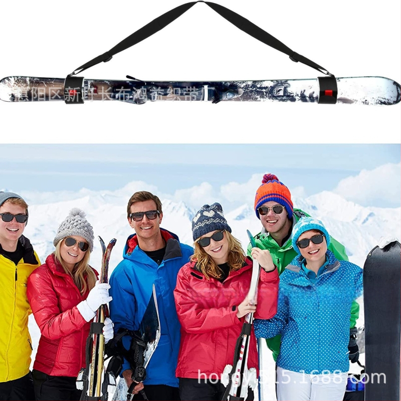 Στήριγμα ιμάντα Velcro για σκι — ρυθμιζόμενο, ανθεκτικό στις γρατζουνιές, εξάρτημα hands-free για ρούχα