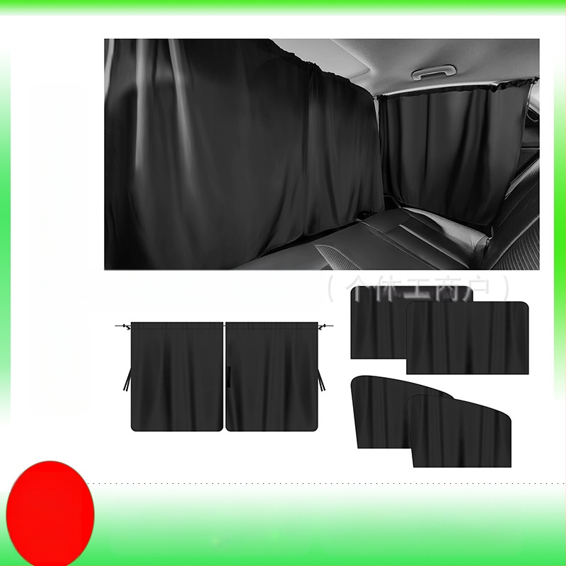 Set de parasolare auto și RV, format din 5 piese, instalare încorporată, compatibil universal, design monocrom, imprimare logo disponibil