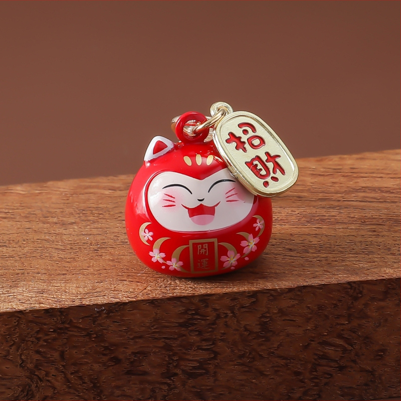 Mugursomas piekariņš ar Maneki-Neko Omamori, ūdens zvaniņš, metāls, tradicionālais stils — lieliska dāvana laulībām, dzimšanas dienām un izlaidumiem