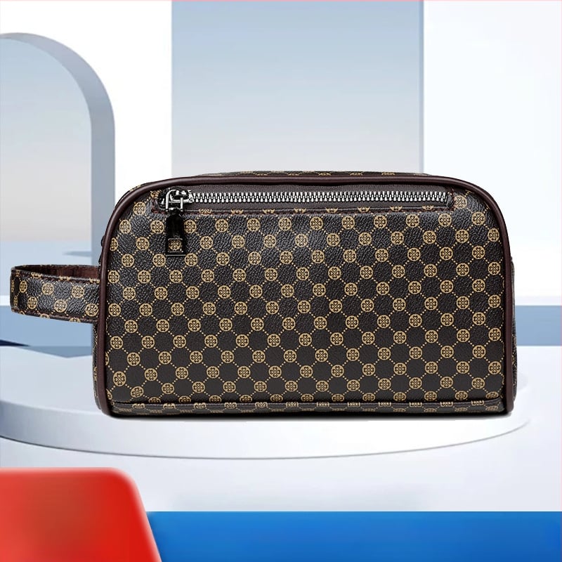 Férfi PU bőr kézitáska üzleti utazásokhoz, poliészter bélés, 2025 tavasz