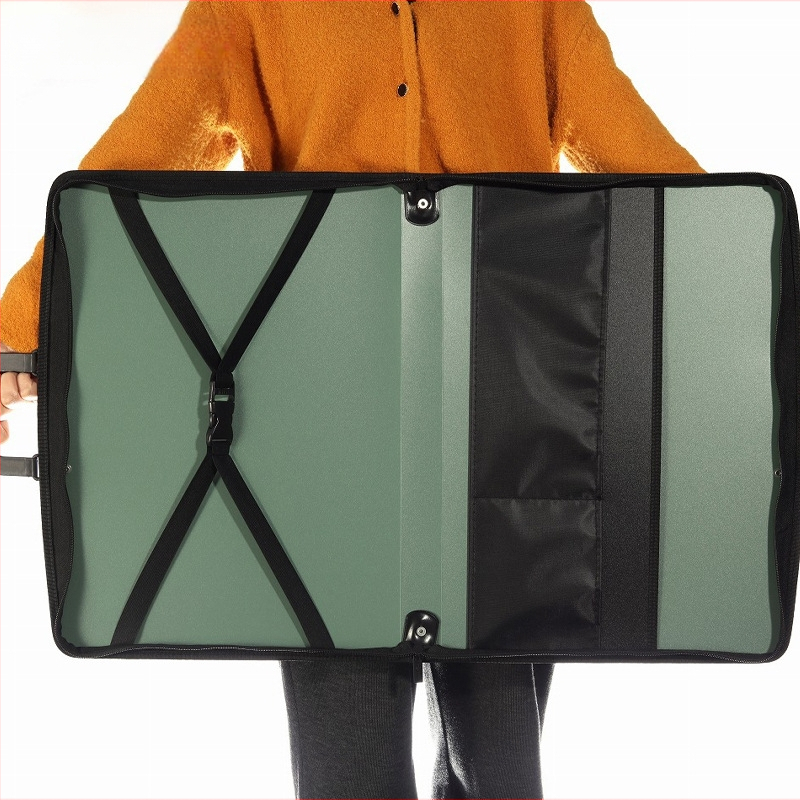 Liela kapacitātes zīmējumu soma studentiem – modelis F6121, PP materiāls, drukāts logotips, 2 nodalījumi