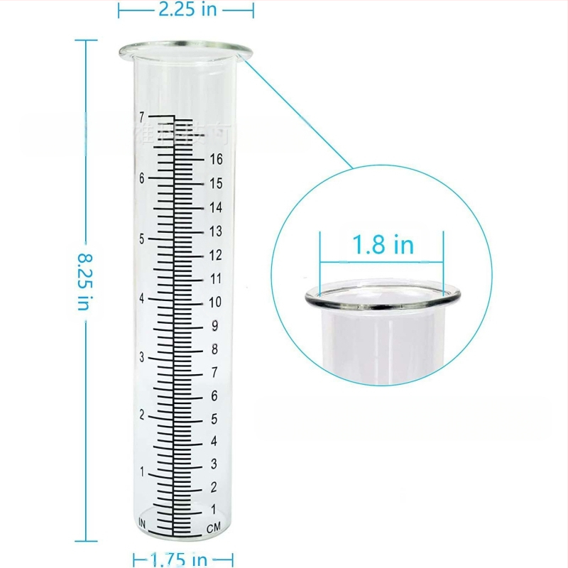 Μετρητής βροχής κήπου, πλαστικός, ευθύς τύπος, μοντέλο JMX L04, κλίμακα 7 ιντσών, βάρος 35 g