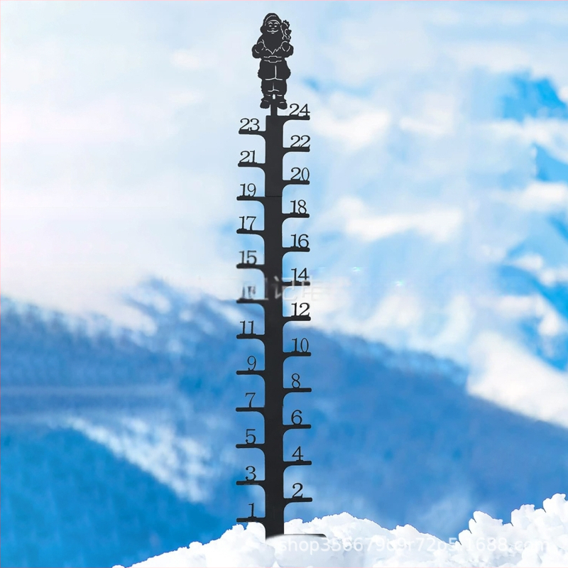 Dzelzs sniega mērinstruments kvadrātam, mūsdienīgs minimālisks metāla dekors XLJ