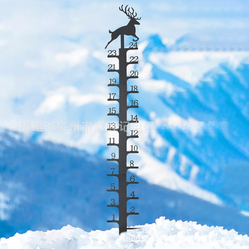 Dzelzs sniega mērinstruments kvadrātam, mūsdienīgs minimālisks metāla dekors XLJ