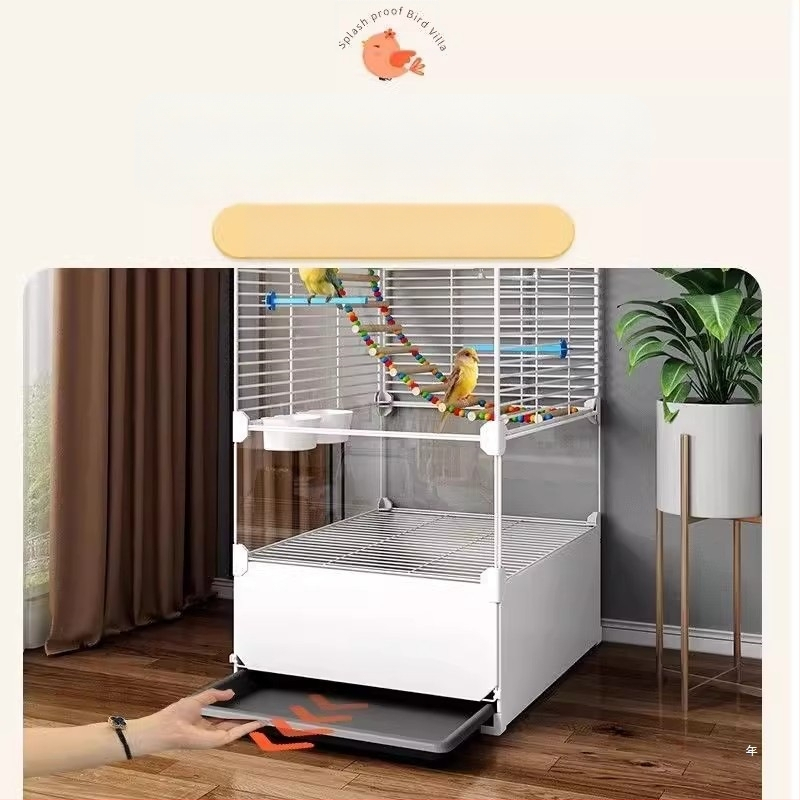 Μεταλλικό κλουβί για παπαγάλους, πολυτελές στυλ βίλα, αδιάβροχο για οικιακή χρήση