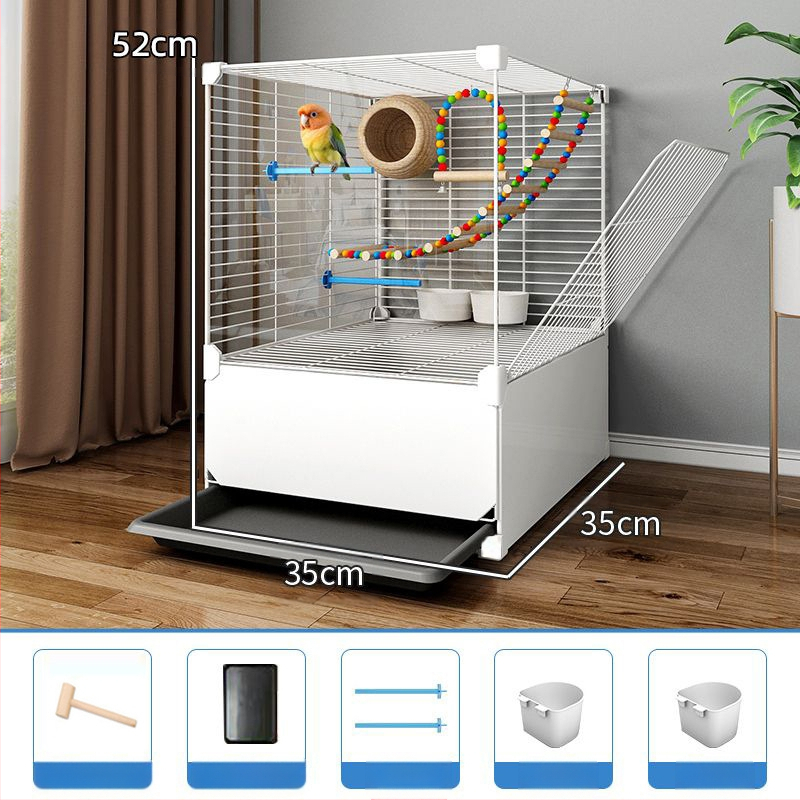 Μεταλλικό κλουβί για παπαγάλους, πολυτελές στυλ βίλα, αδιάβροχο για οικιακή χρήση