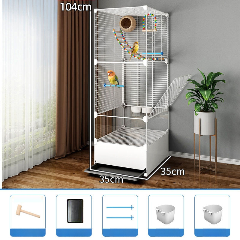 Μεταλλικό κλουβί για παπαγάλους, πολυτελές στυλ βίλα, αδιάβροχο για οικιακή χρήση