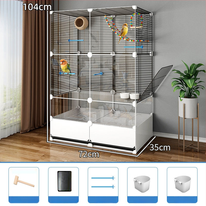 Μεταλλικό κλουβί για παπαγάλους, πολυτελές στυλ βίλα, αδιάβροχο για οικιακή χρήση