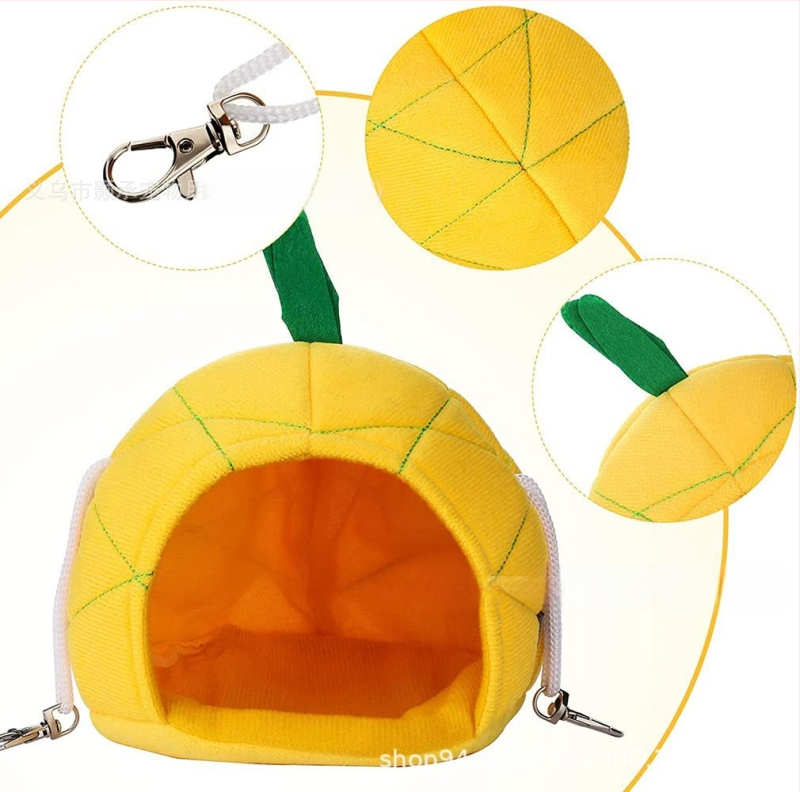 Κρεμαστή φωλιά για χάμστερ από απαλό βαμβάκι, μπανάνα-σχήμα, για ενήλικα χάμστερ