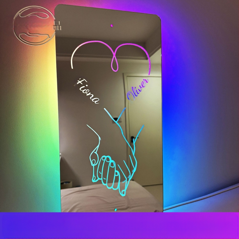 DIY Αξεσουάρ Κοσμημάτων - Προσωποποιημένο Όνομα, Γραμμένο Ακρυλικό Φωτιζόμενο Καθρέφτης-Μενταγιόν, Χειμώνας 2024, Xinyan Crafts