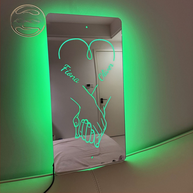 DIY Αξεσουάρ Κοσμημάτων - Προσωποποιημένο Όνομα, Γραμμένο Ακρυλικό Φωτιζόμενο Καθρέφτης-Μενταγιόν, Χειμώνας 2024, Xinyan Crafts