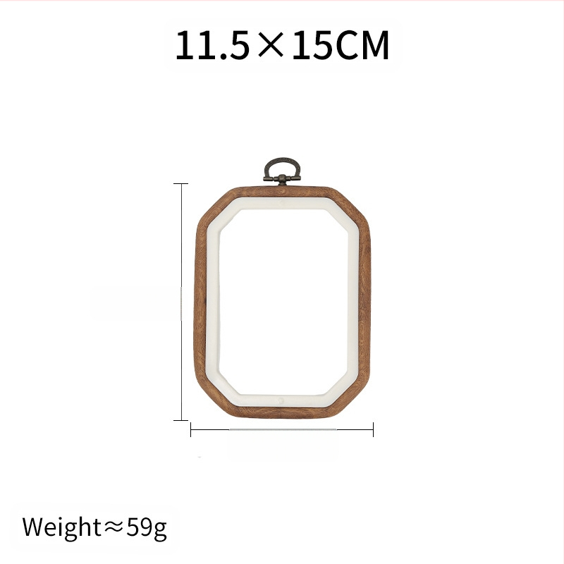 Okvir za izvezivanje od ABS-a, imitacija drveta, kvadratni, prilagodljiv, za cross-stitch, DIY alat za izradu veza