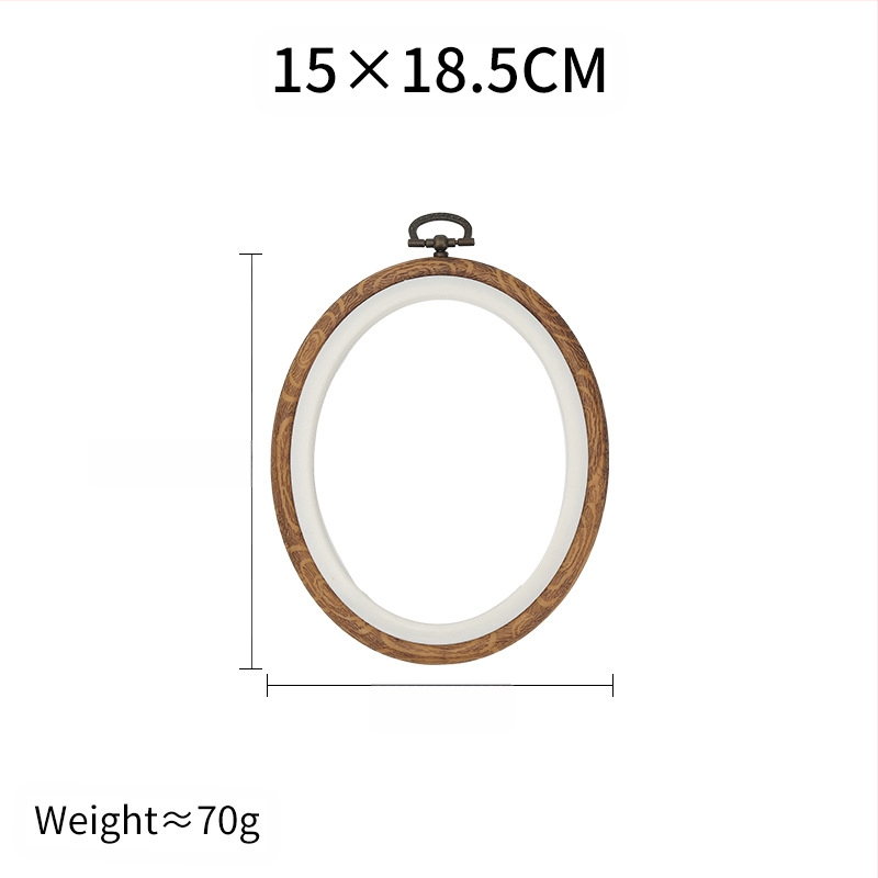 Okvir za izvezivanje od ABS-a, imitacija drveta, kvadratni, prilagodljiv, za cross-stitch, DIY alat za izradu veza