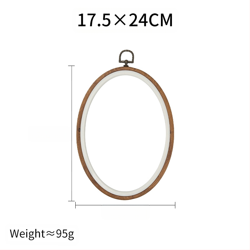 Okvir za izvezivanje od ABS-a, imitacija drveta, kvadratni, prilagodljiv, za cross-stitch, DIY alat za izradu veza