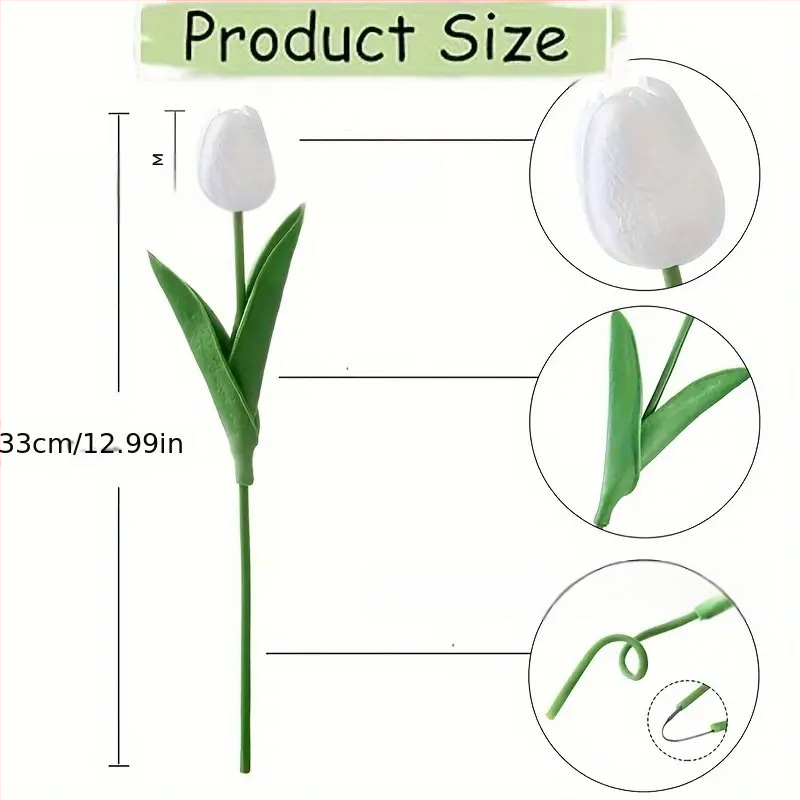 Wangbei W521 Lalele artificiale – PU, Decor pentru casă