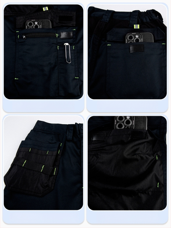 Εργασιακά παντελόνια για μηχανικούς, με πολλαπλές θήκες, ανθεκτικά στη φθορά, ενισχυμένα, με απομάκρυνση υγρασίας, 100% πολυεστέρας