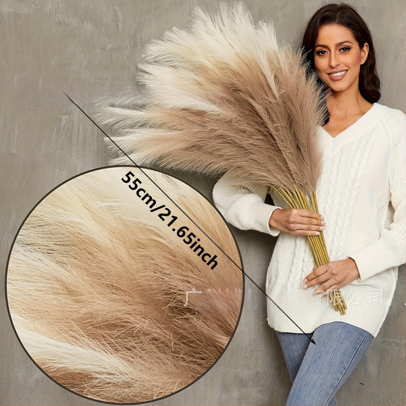 Τεχνητό γρασίδι πάμπας, μποέμ στυλ, υλικό από μεταξωτό άνθος, κωδικός προϊόντος 4257, ποικιλία 6533-21