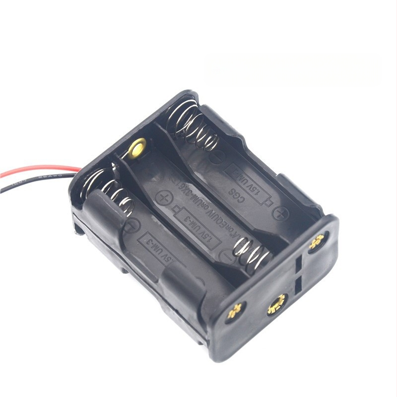 Διπλής όψεως θήκη μπαταριών με έξι θέσεις και καλώδια