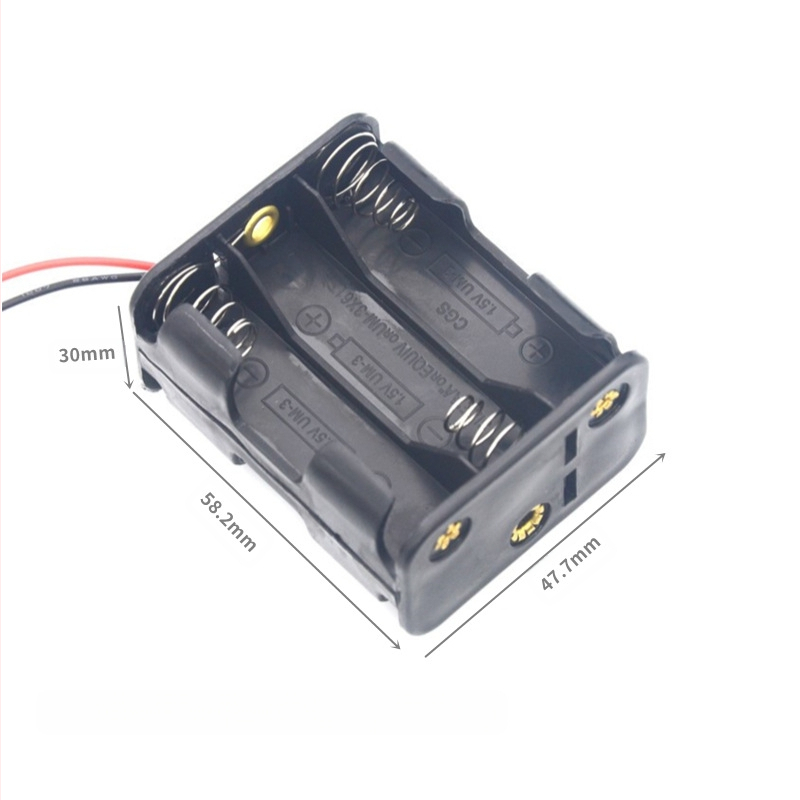 Διπλής όψεως θήκη μπαταριών με έξι θέσεις και καλώδια