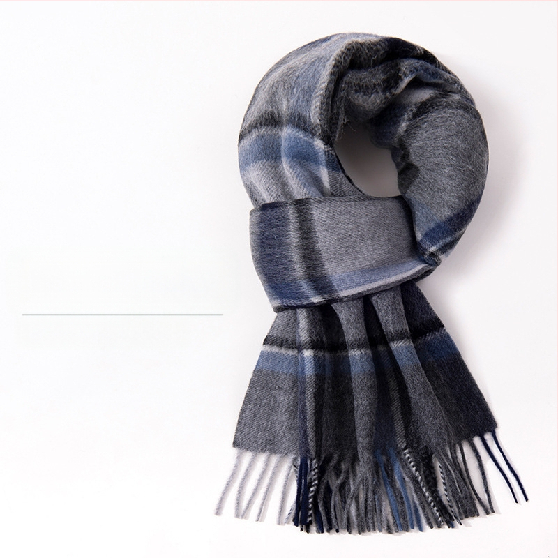 100% vilnas šalle — ziemas siltums, paplašināta garums, biznesa stils