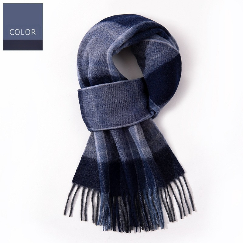 100% vilnas šalle — ziemas siltums, paplašināta garums, biznesa stils