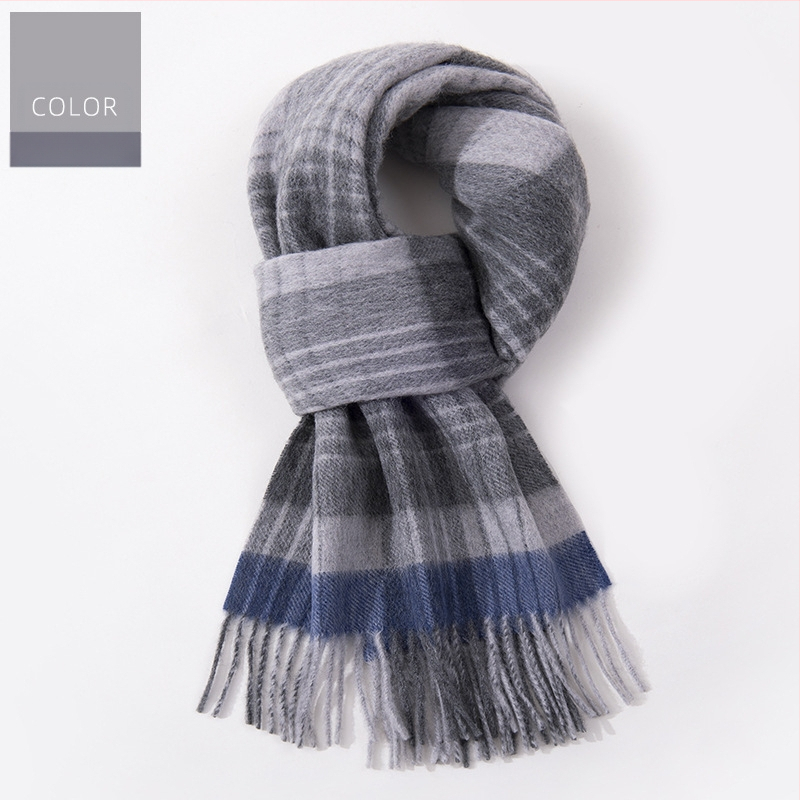 100% vilnas šalle — ziemas siltums, paplašināta garums, biznesa stils