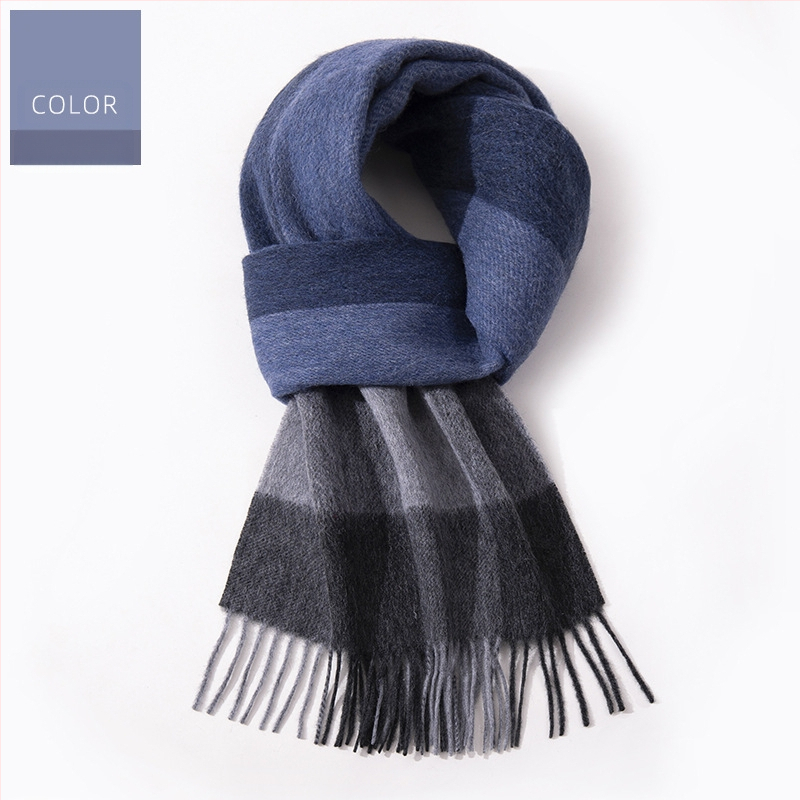 100% vilnas šalle — ziemas siltums, paplašināta garums, biznesa stils