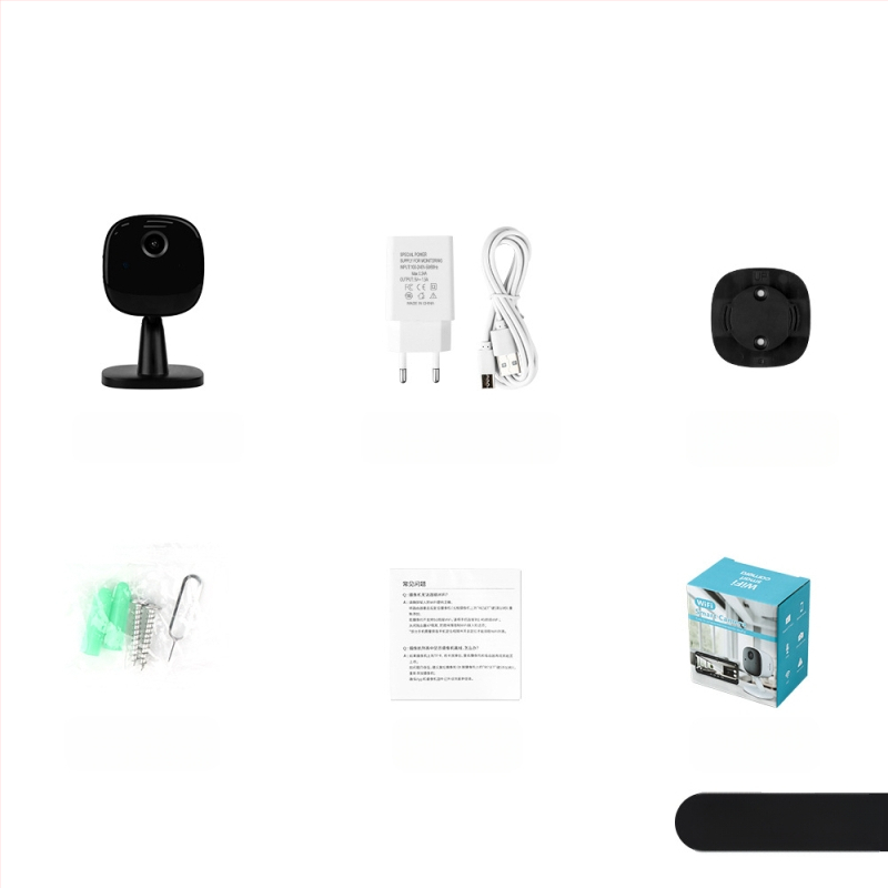 Εσωτερική κάμερα παρακολούθησης οικιακής ασφάλειας με Wi-Fi, 1080P, αποθήκευση στο νέφος ή SD κάρτα, αμφίδρομη επικοινωνία, 1 κανάλι