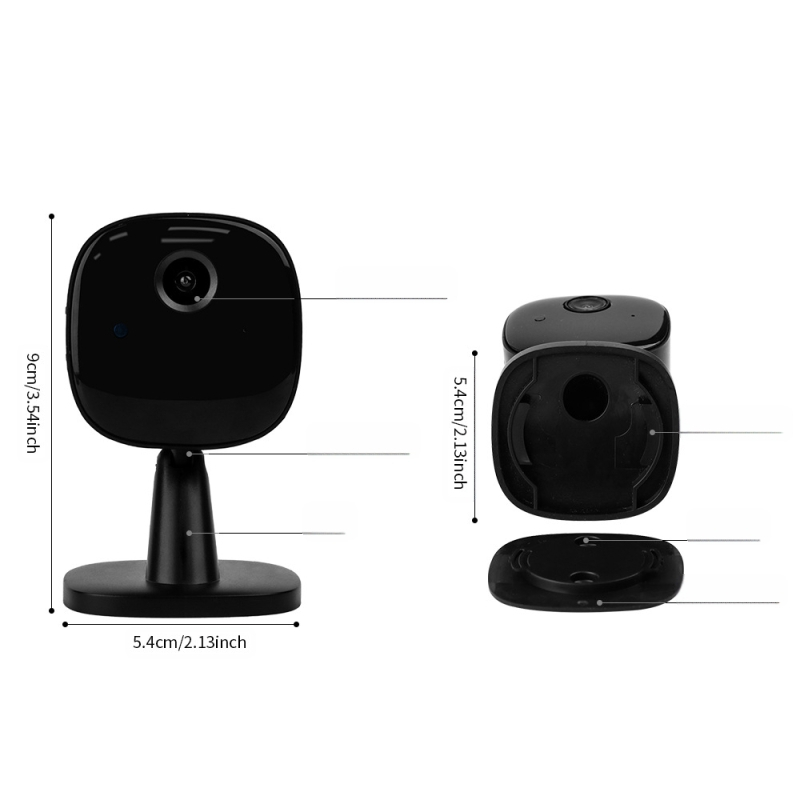 Εσωτερική κάμερα παρακολούθησης οικιακής ασφάλειας με Wi-Fi, 1080P, αποθήκευση στο νέφος ή SD κάρτα, αμφίδρομη επικοινωνία, 1 κανάλι