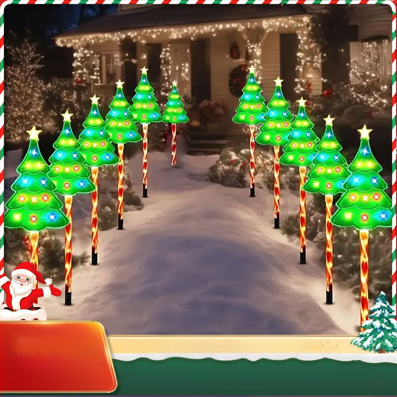 Saulės energijos Kalėdų eglutės stiebo šviesos lauke, IP44, 0,03 W šviesos šaltinis, modelis AS-55, mygtuko valdymas