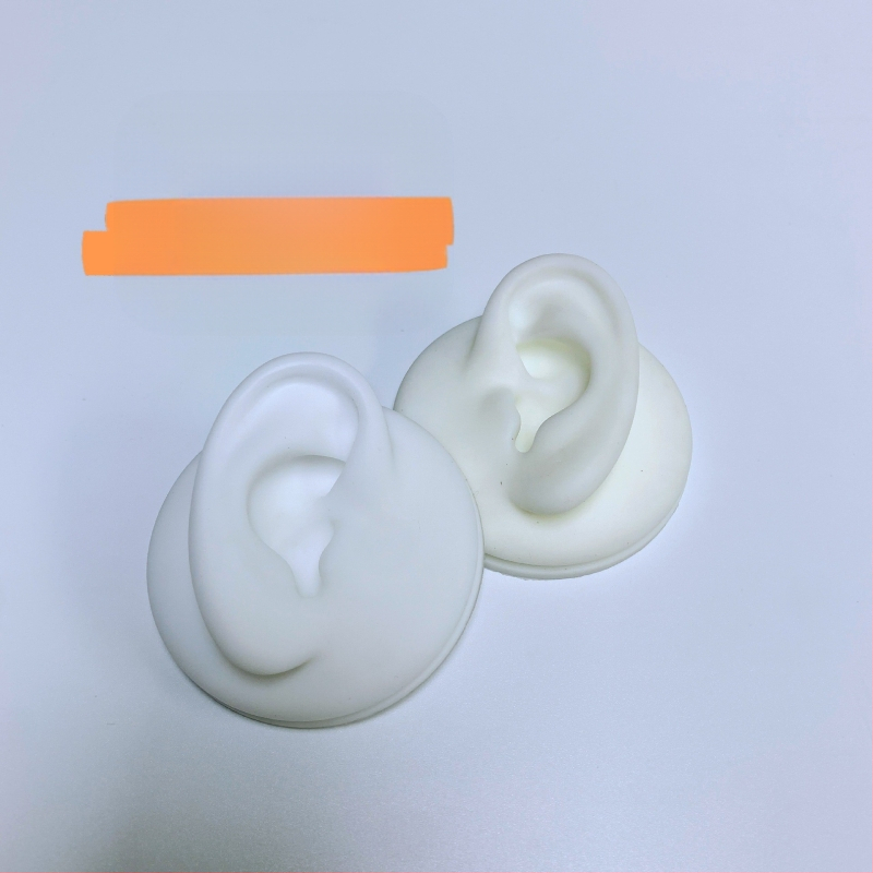 Μοντέλο αυτιού από σιλικόνη για διάτρηση και τατουάζ με βάση επίδειξης (σιλικόνη πλατινένιας ποιότητας; επιλογές προβολής αριστερού ή δεξιού αυτιού)