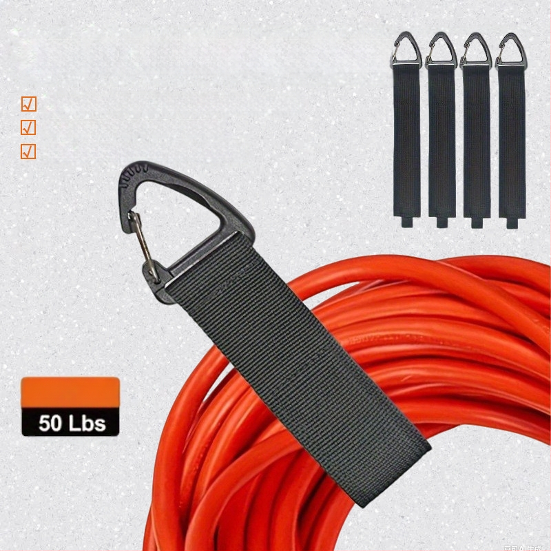 Sunkūs laikymo diržai kabeliams ir žarnoms — Oxford audinys, Velcro užsegimas, karabineris